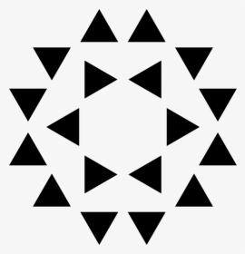 Polygonal Ornament Of Small Triangles In Star And Hexagon - Png Small Black Shapes, Transparent Png, Transparent PNG