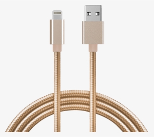 7944 Fuse Metal Mfi Lightning Cable Gold - Usb Cable Metal, HD Png Download, Transparent PNG