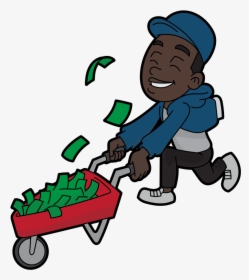 Black Man Money Cartoon, HD Png Download, Transparent PNG