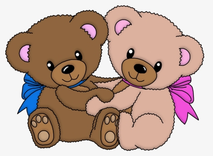 Cartoon Hugging Teddy Bear, HD Png Download, Transparent PNG