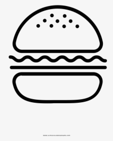 Hamburguesa Página Para Colorear, HD Png Download, Transparent PNG