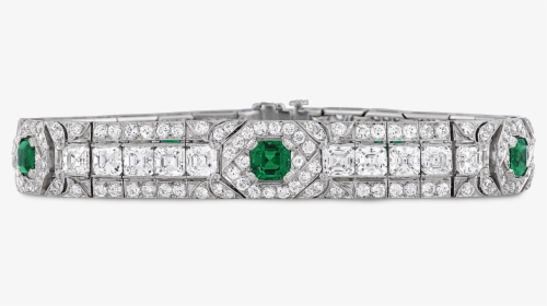 Untreated Colombian Emerald And Diamond Bracelet - Emerald And Diamond Bracelet, HD Png Download, Transparent PNG