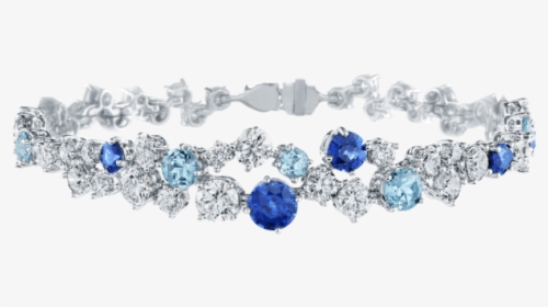 Sparkling Cluster By Harry Winston, Sapphire, Aquamarine - Sapphire And Aquamarine Bracelet, HD Png Download, Transparent PNG