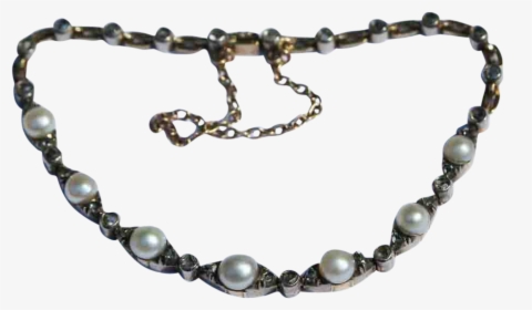 Antique French Pearl Diamond Bracelet From - Necklace, HD Png Download, Transparent PNG