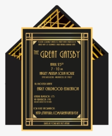 Warner The Great Gatsby , Png Download - Great Gatsby Invitation Transparent, Png Download, Transparent PNG