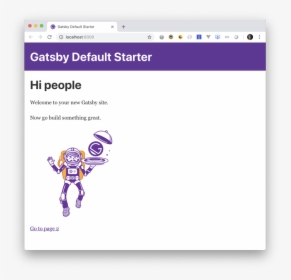 Gatsby Starter Site Hi People, HD Png Download, Transparent PNG