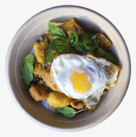 Pad Kra Pow Kai Dow Spicy Tofu Basil - Fried Egg, HD Png Download, Transparent PNG