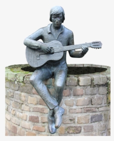 Transparent Guitar Player Png - Sculpture Man With Guitar, Png Download, Transparent PNG