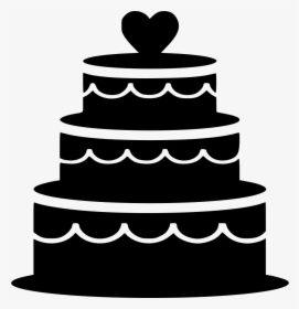 Biscuit Cake Food Pastry Sweetness Heart - Wedding Cake Silhouette Png, Transparent Png, Transparent PNG