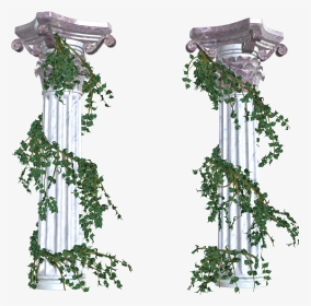 Beautiful Columns With Vines Png Decorative Elements - Greek Columns With Vines, Transparent Png, Transparent PNG