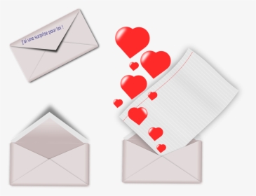 Envelope St Valentine Heart - Enveloppe Saint Valentin, HD Png Download, Transparent PNG