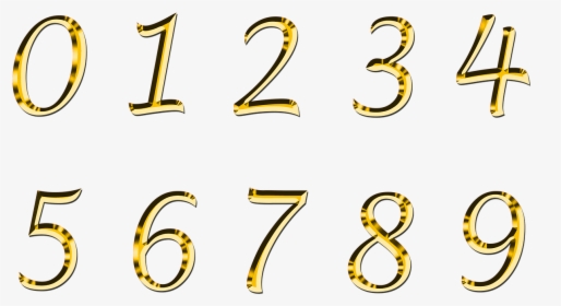 Golden Number Serie Clip Arts - Zahlen Png, Transparent Png, Transparent PNG