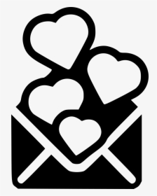 Saint Valentine Envelope - Heart Envelope Icon Png, Transparent Png, Transparent PNG