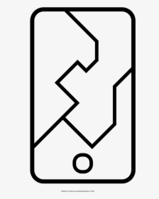 Broken Phone Coloring Page, HD Png Download, Transparent PNG
