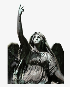 Canvas Print Sculpture Cemetery Angel Statue Figure - Stone Angel Statue Png, Transparent Png, Transparent PNG