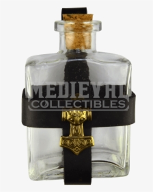 Glass Potion Bottle With Mjolnir Holder - Glass Bottle, HD Png Download, Transparent PNG