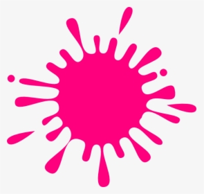 Clipart Pink Paint Splatter - Pink Color Splash Clipart, HD Png Download, Transparent PNG