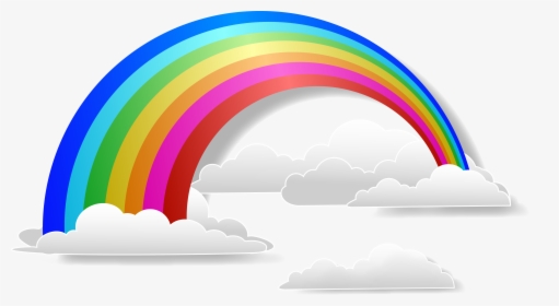 Rainbow Vector Euclidean Cloud Iridescence Free Photo - Cloud Background Clip Art, HD Png Download, Transparent PNG