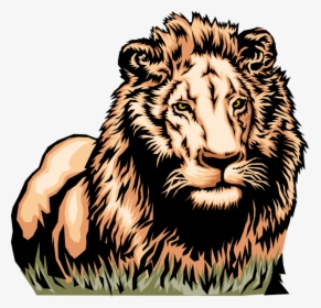 Vector Illustration Of Male African Lion King Of Jungle - Textile, HD Png Download, Transparent PNG