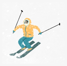 Transparent Skiing Png - Cartoon Skier Png, Png Download, Transparent PNG