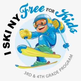 Kids Ski Free - Transparent Background Snow Skiing Clipart, HD Png Download, Transparent PNG