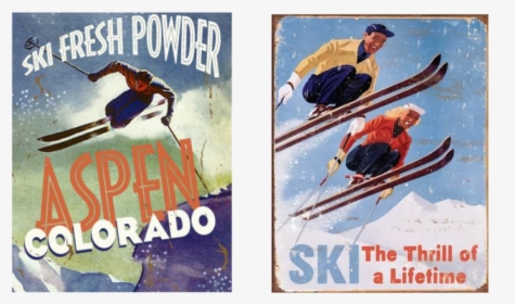 A Guide To Vintage Ski Posters - Nordic Skiing, HD Png Download, Transparent PNG