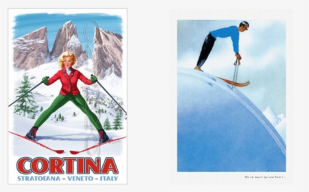 Vintage Poster Slides6 - Retro Ski Posters, HD Png Download, Transparent PNG