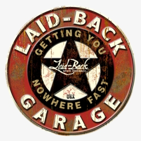 Garage Star Embossed Metal Sign Vintage Metal Garage - Emblem, HD Png Download, Transparent PNG