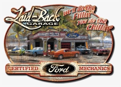 Vintage Ford Mustang Sign, HD Png Download, Transparent PNG