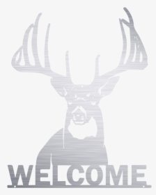 Welcome Whitetail Buck Metal Sign , Png Download - Elk, Transparent Png, Transparent PNG