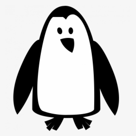 How To Draw A Cartoon Penguin Head Christmas Drawing - Penguin Black And  White Clipart, HD Png Download , Transparent Png Image - PNGitem