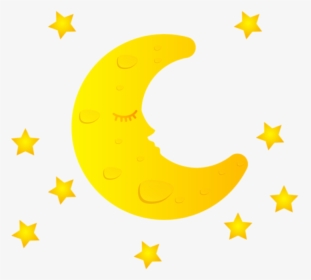 Lua Crescente Com Estrelas - Moon Free Clipart, HD Png Download, Transparent PNG