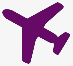 Purple Airplane Clip Art - Transparent Background Plane Icon Png, Png Download, Transparent PNG
