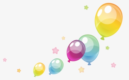 Baloes-estrelas - Circle - Desenho De Baloes Com Estrelas, HD Png Download, Transparent PNG