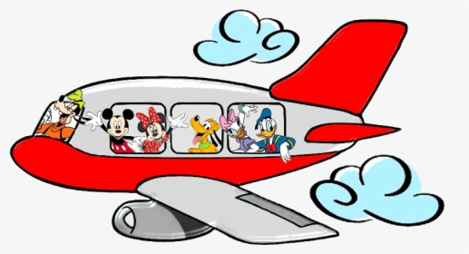 Airplane Clipart Mickey - Mickey Mouse On A Plane, HD Png Download, Transparent PNG