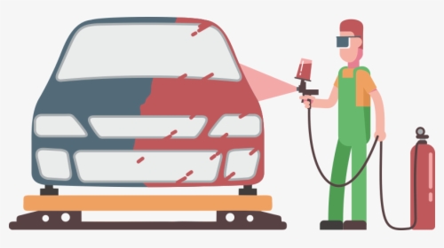 Transparent Auto Body Repair Clipart - Pintura De Auto Vector, HD Png Download, Transparent PNG