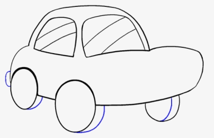 How To Draw Cartoon Car - Drawing, HD Png Download, Transparent PNG