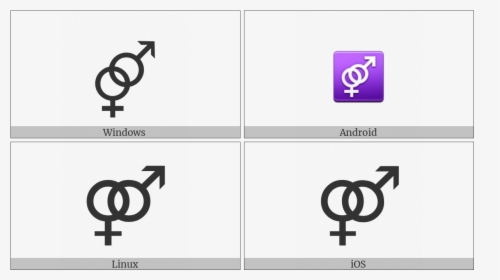 Interlocked Female And Male Sign On Various Operating - End Of Ayah Symbol, HD Png Download, Transparent PNG
