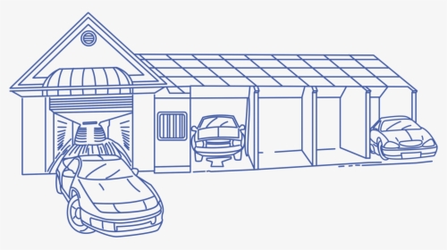Courthouse Car Wash - Car Wash Building Drawing, HD Png Download, Transparent PNG