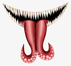 #scary #lips #mouth #tounge #devil #monster Tounge - Transparent Scary Mouth Png, Png Download, Transparent PNG
