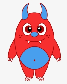 Little Monster Clipart - Red Monster Clipart, HD Png Download, Transparent PNG