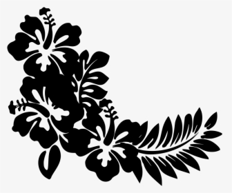 Hawaiian Flower Black And White, HD Png Download, Transparent PNG