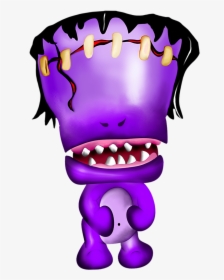 Transparent Monster Mouth Png - .png Purple Scary Monster Emoji .png, Png Download, Transparent PNG