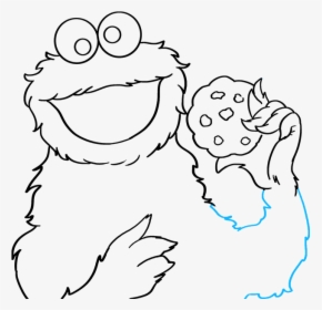 How To Draw Cookie Monster From Sesame Street - Cookie Monster Drawing Easy, HD Png Download, Transparent PNG