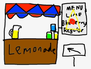 Transparent Lemonade Stand Png - Lemonade Stand Drawing, Png Download, Transparent PNG