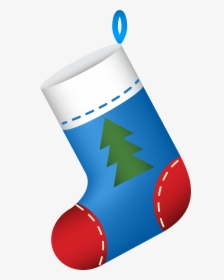 Christmas Stocking Blue Png Clip Art Gallery - Clip Art Christmas Socks, Transparent Png, Transparent PNG