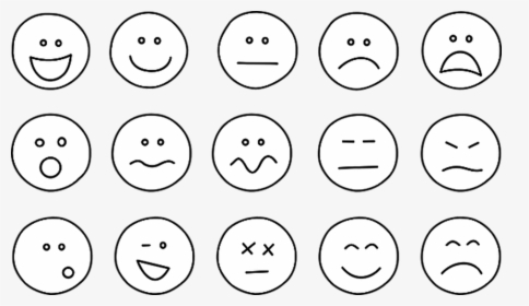 Emoções Yes, Please - Small Happy Face Clipart Black And White, HD Png Download, Transparent PNG