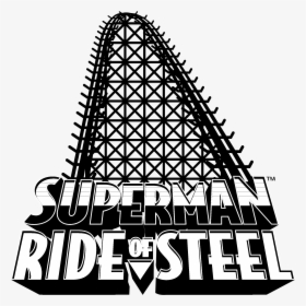 Superman Ride Of Steel Logo Black And White - Superman Ride Of Steel Logo, HD Png Download, Transparent PNG