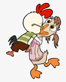 Chicken Little Abby Mallard Kiss Clipart Png - Chicken Little Love Abby, Transparent Png, Transparent PNG