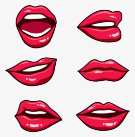 Lip Drawing Kiss Scalable Vector Graphics Clip Art - Kiss Lips Drawing Easy, HD Png Download, Transparent PNG